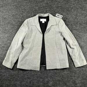 Nygard‎ Collection Blazer Jacket Womens 6 Petite Black White Herringbone Lined